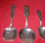 Set of 5 Antique Norwegian Silver Decorative Spoons