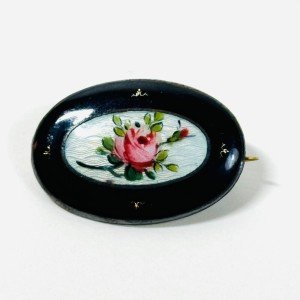 Aksel Holmsen Norway Enamel Flower Pin 925S