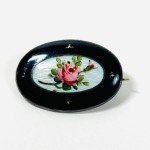 Aksel Holmsen Norway Enamel Flower Pin 925S