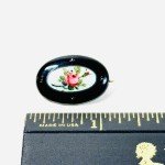 Aksel Holmsen Norway Enamel Flower Pin 925S