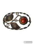Vintage Norwegian 830S Silver Enamel Floral Brooch