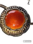Vintage Norwegian 830S Silver Enamel Floral Brooch