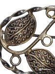 Vintage Norwegian 830S Silver Enamel Floral Brooch