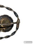 Vintage Norwegian 830S Silver Enamel Floral Brooch