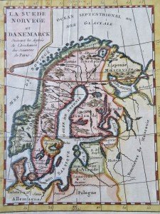 Engraved Map of Scandinavia and Baltic Sea 1774