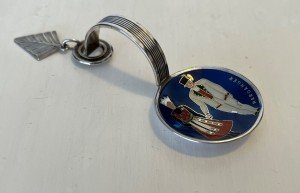 Norwegian Vintage Silver Tea Caddy Spoon with Enamel