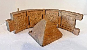 Antique Norwegian Butter Mold with Initials, 1800s