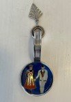 Norwegian Vintage Silver Tea Caddy Spoon with Enamel