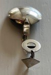 Norwegian Vintage Silver Tea Caddy Spoon with Enamel