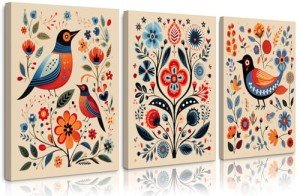 Norse Floral Canvas Art - Vintage Wall Decor