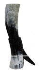 Rustic Viking Beer Horn Tankard with Stand