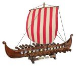 Viking Drakkar Oseberg Wooden Ship Model 1/60 Scale
