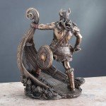 Norse Viking Warrior Statue on Ship Prow