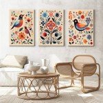 Norse Floral Canvas Art - Vintage Wall Decor