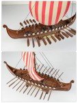 Viking Drakkar Oseberg Wooden Ship Model 1/60 Scale
