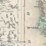 Vintage 1870 Johnson Map of Scandinavia Wall Art