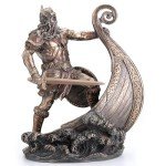 Norse Viking Warrior Statue on Ship Prow