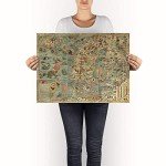 Antique Sea Map of Scandinavia by Olaus Magnus