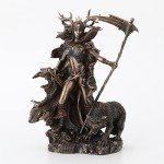 Hel Norse Goddess Antique Bronze Statue, 10.4 Inch