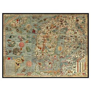 Antique Reprint: Olaus Magnus Sea Map, 1527-39