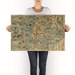 Antique Reprint: Olaus Magnus Sea Map, 1527-39