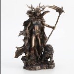 Hel Norse Goddess Antique Bronze Statue, 10.4 Inch