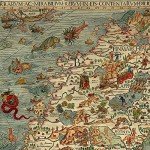 Antique Sea Map of Scandinavia by Olaus Magnus