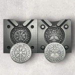 Viking Runic Compass Double-Sided Coin Mold