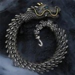Vintage Dragon Viking Stainless Steel Cuff Bracelet