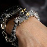 Vintage Dragon Viking Stainless Steel Cuff Bracelet