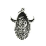 Viking Norseman Warrior Sterling Silver Charm Pendant