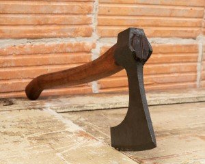 17” Handmade Carbon Steel Viking Axe with Wood Handle