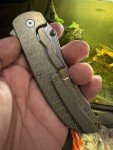 Grimsmo Norseman Stonewashed Titanium Foldable Knife