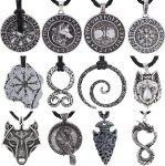 Viking Vegvisir Compass Pendant Necklace Set