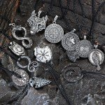 Viking Vegvisir Compass Pendant Necklace Set