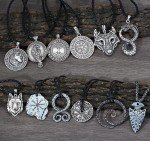 Viking Vegvisir Compass Pendant Necklace Set