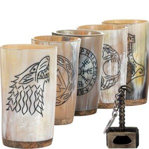 Fenrir Viking Horn Mug Set – 5 Unique Cups