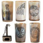 Fenrir Viking Horn Mug Set – 5 Unique Cups