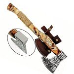 Custom Forged Viking Axe with Rosewood Handle
