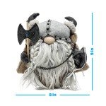 Viking Gnome Plush Doll with Axe and Shield