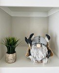 Viking Gnome Plush Doll with Axe and Shield