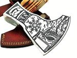 Custom Forged Viking Axe with Rosewood Handle
