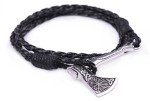 Viking Valknut Axe Wrap Bracelet with Helm of Awe