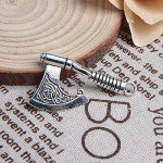10 Antique Silver Viking Axe Charms for Jewelry
