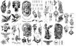 Norseman-Inspired Geometric Full Sleeve Tattoos for Men