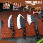 Norseman 4-Piece Butcher Knife Set - Viking Style