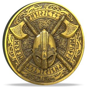 Vikings Battle Axe Helmet Norseman Challenge Coin