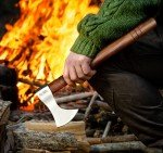 Lightweight Viking Throwing Axe with Sheath