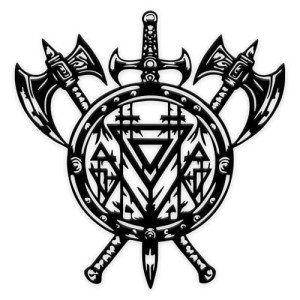 Nordic Wall Decor – Viking Metal Art Set