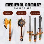 5 Pack Foam Swords and Weapons Toy Set